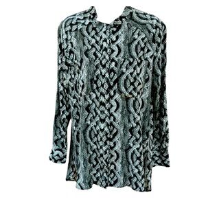 The PODOLLS black & grey twisted rope design tunic, S